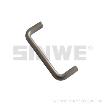 Chrome plated metal cabinet handle lock for cabinet